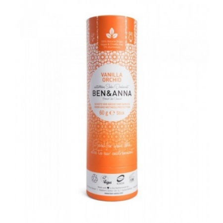 BEN&ANNA NATURALNY DEZODORANT NA BAZIE SODY VANILLA ORCHID (SZTYFT KARTONOWY) 0% ALUMINIUM 60G